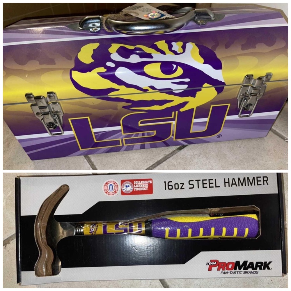 COPY - Brand new LSU tool box and LSU hammer